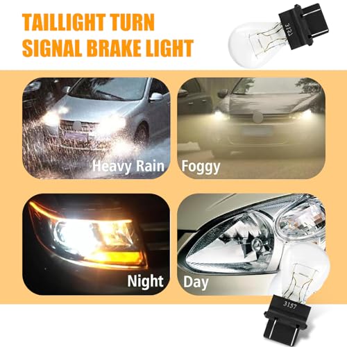 Flygun FUN243 10 Pcs 3157 Mini Car Brake Light Bulb, 12V 21/5W Waterproof Vehicle Side Marker Tail Light Bulb Replacements thumb #6