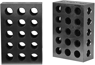 DBM IMPORTS 2 PC 1-2-3 Blocks 25-50-75mm Precision Blocks 23 Holes Parallel Clamping Milling Tool