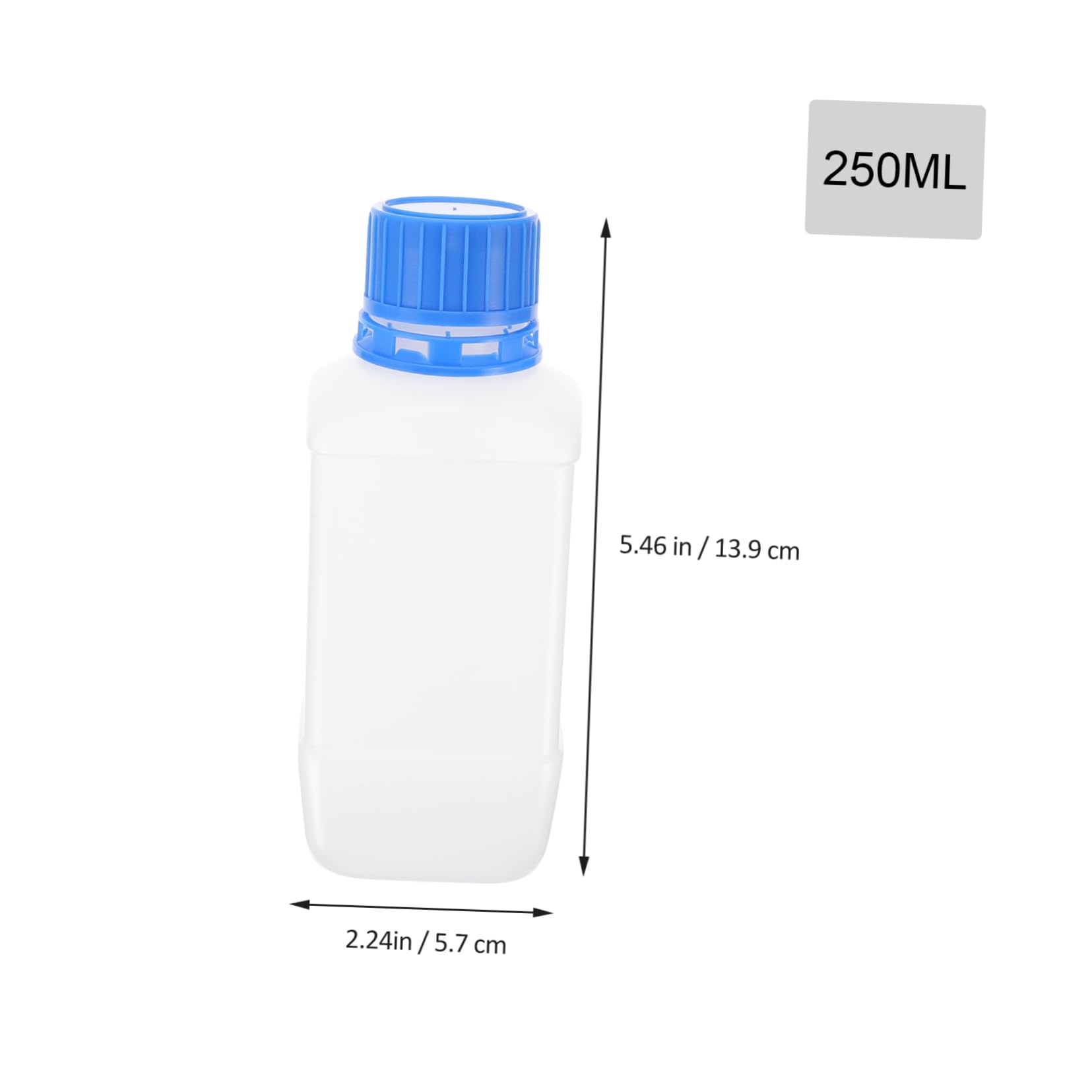 HOMOCONO 5pcs Reagent Plastic Bottle Reagent Bottle Sample Storage Square Bottle Laboratory Reagent Square Bottle Liquid Containers Lab Environmental Bottles Wide Mouth Liquid Bottle White