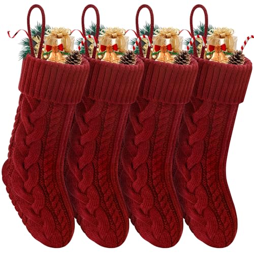 Doitory Christmas Stockings 4 Pack 18 Inches Large...