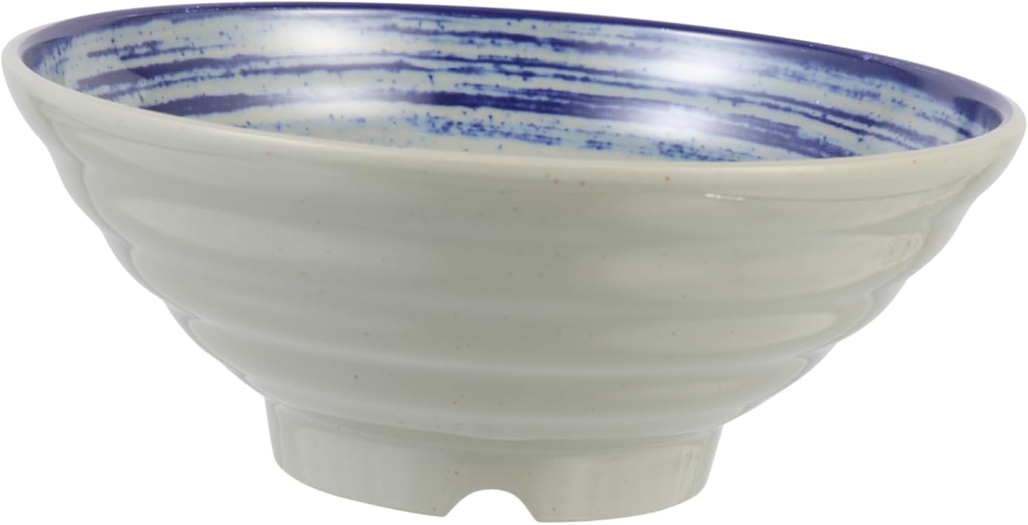 Garneck Melamine Ramen Bowl for Rice and Instant Noodles, Retro Style