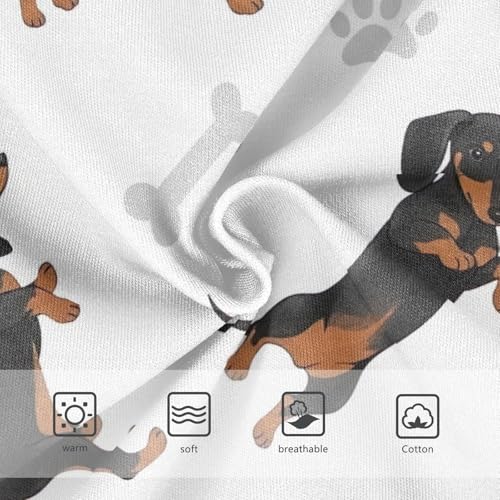 Cute Dachshund Dogs White Toddler Girl Underwear, Panties for Girls, 2T–8 Years3