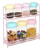 Lashuma 7x Aufbewahrungsbehälter, 4x Bonbondosen 210 ml - 3x Vorratsbehälter 660 ml, Glasdosen mit Deckel