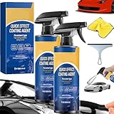 Neslemy Car Coating Spray,Quick Effect Coating Agent For Cars For Shine And Protection,3 In 1 High Protection Quicks Cars Coatings Spray,Easy To Use And Clean,Waterless Wash (2PCS)