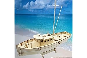 1/30 Assembly Wooden Sailboat DIY Wooden Kit Puzzle Toy Sailing Model Ship