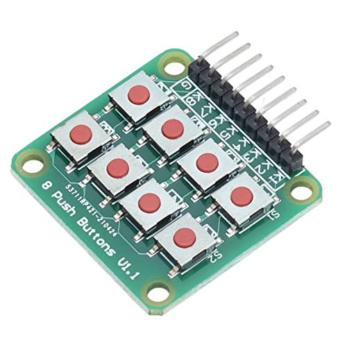 ANKROYU Button Key Module, 8 Push Micro Switch, with 8 Buttons Button Keypad Module for Single Chip Microcomputer