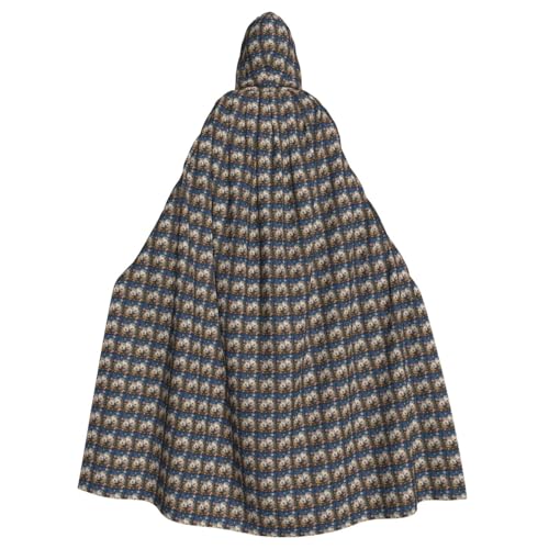 Cape à capuche imprimé hérisson pour déguisement carnaval et fête
