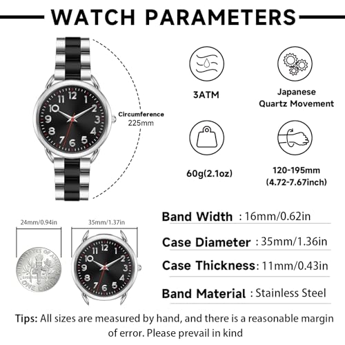 Image of Asan Ge Women Watch Business Classic Stainless Number Quartz Female Watches for Lady Waterproof Easy to Read Fashion Female Wristwatch