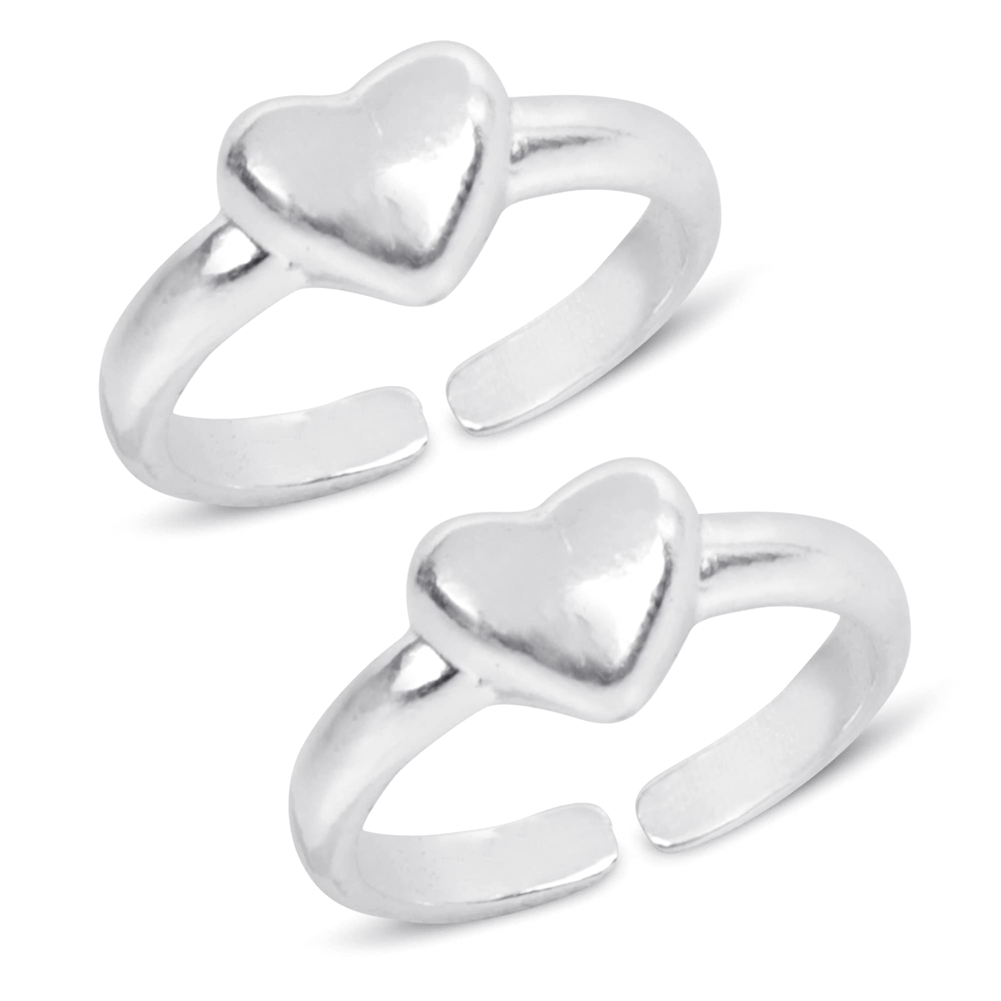 925 Sterling Silver Toe Rings For Women Stylish Silver Beautiful Design Pure Silver Ring - Pair of 2 bichiya For Women Silver Chandi