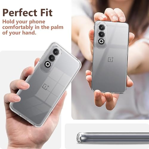 Image of Fastship Soft Rubber Back Cover Compatible Model for OnePlus CPH2613 /Nord CE4 - Transparent