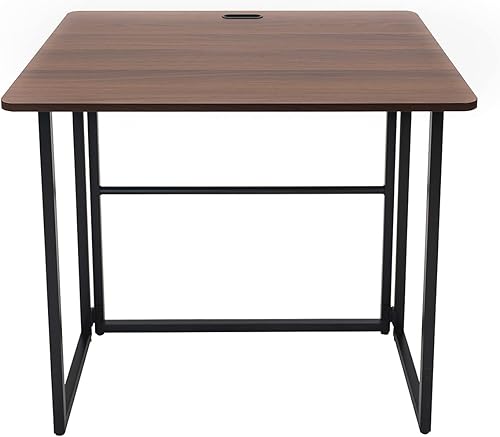 Stand Up Desk Store Escritorio plegable portátil con asa de transporte (marco negroparte superior de arce oscuro, 31 pulgadas de ancho)