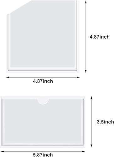 Miniatura 2 de Junkin 20 bolsillos adhesivos para planificadores, bolsillos para tarjetas de índice, accesorios de planificador, carpeta autoadhesiva,