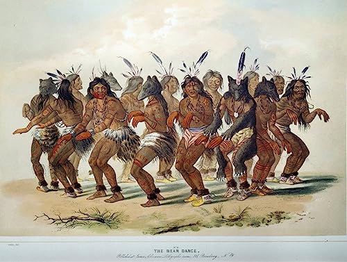 Poster Animal Dance George Catlin - Déco murale amérindienne 50x70 cm