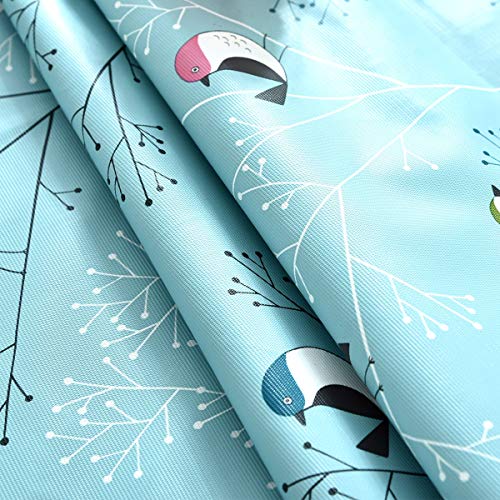 Lohascasa Vinyl Tablecloth Oblong Plastic Wipeable Heavy Duty Waterproof Spillproof Vynle Oilcloth Pvc Tablecloths Bbq Cyan Bird 54 X 84 Inch #TOP5
