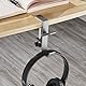 HERKINDNESS Handtaschenhalter, 2 Stück Verstellbarer Taschenhalter für Tisch, Multifunktionaler Taschenhaken, Headset Halter für Bürotische, Studiertische, Computertische Verwendet