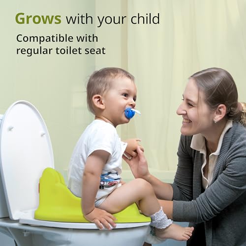 Image of LuvLap Adaptable 2 in 1 Potty Training Seat for 1 + Year Child, Potty Trainer with DetachablePotty Bowl, Suitable for Potty Training of Boys & Girls (Green& Yellow) (Pack of 2)