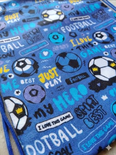 Image of Demoda 10 Pack Football Theme Return Gift Party Supplies Favors Drawstring Bags for Kid's Birthday as Loot and Goodies Bags for Boys Girls Gifts Candy Snacks Storage Bag
