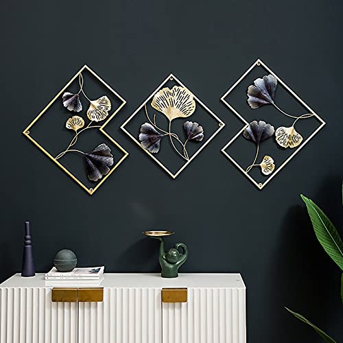 Set Of 3 3D Foglia di Ginkgo Decorazione da Parete...