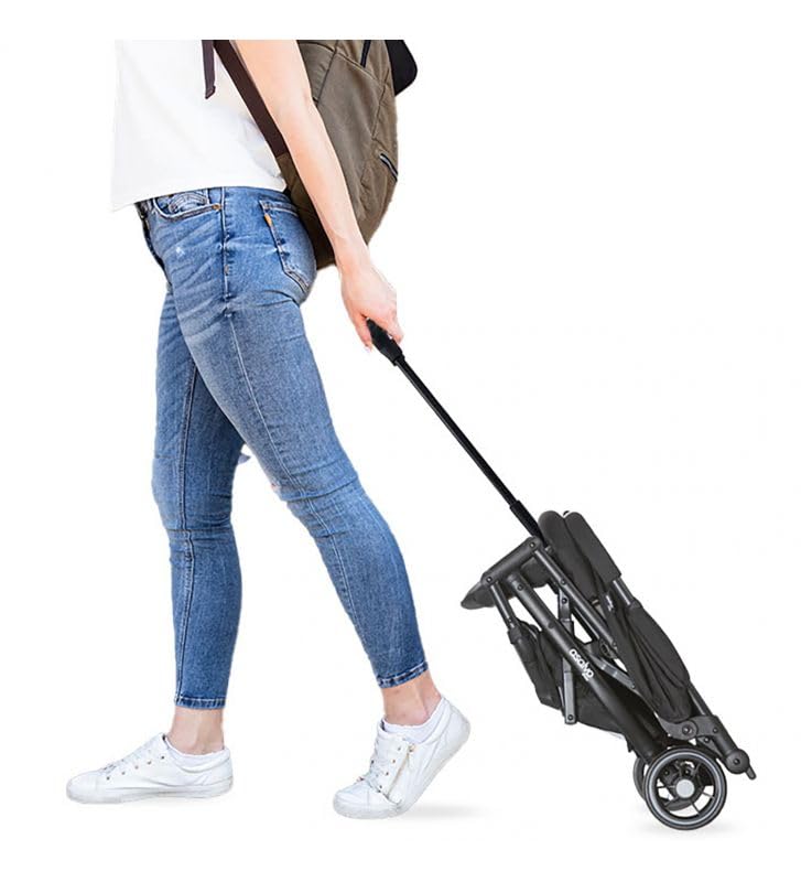 Asalvo TUMBUCTÚ Travel System, Carrito de bebé, Cochecito multifuncional, Silla de Auto Grupo 0+, Plegado Compacto con una Mano, Ligero, Seguridad y Comodidad, SPF50+, Carga máxima 23 kg, Negro