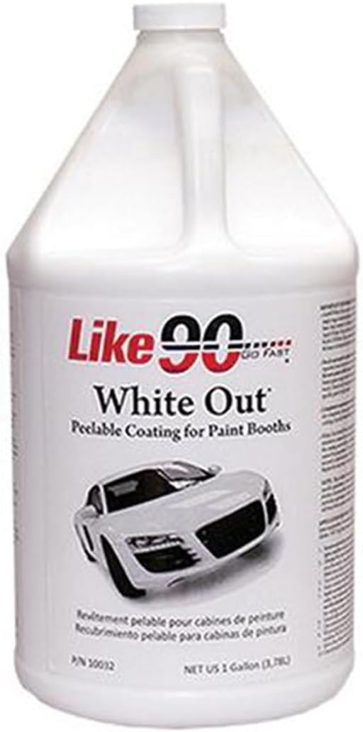 Like90™ 10033 10033 Peelable Booth Coating, 5 gal Can, 150 sq-ft/gal Coverage, White