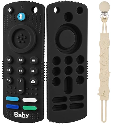 Miniatura 1 de HOTUT Juguetes de dentición para bebés, 1 paquete de mordedores para bebés, juguete con forma de control remoto, forma de TV, juguetes masticables