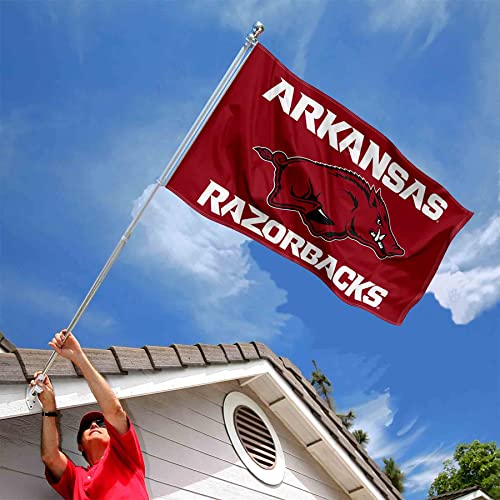 College Flags & Banners Arkansas Razorbacks Flag – New Logo, 3' X 5', Officially Licensed - View #3
