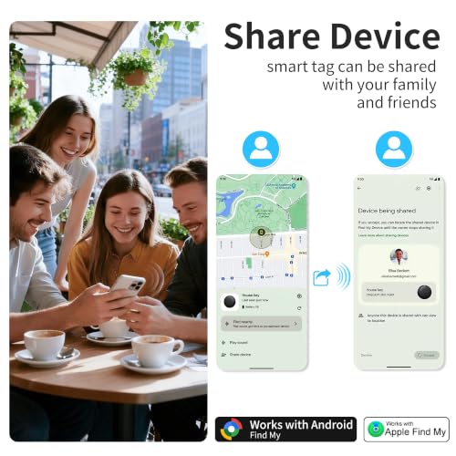 Image of 2026 Tracker Tags-4 Pack Item Locator for Android & iOS Bluetooth Tracker, Key Finders, Smart Tags Work with Apple Find My & Google's Find Hub, Luggage Tracker
