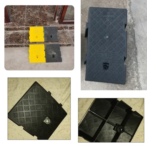 Rampas portátiles de plástico negro, 2 piezas, 11 cm miniatura 6