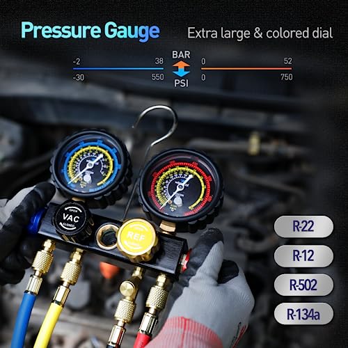 Wisscool WS-WMG2 Ac Gauge Set, Hvac Manifold Gauge Set thumb #1