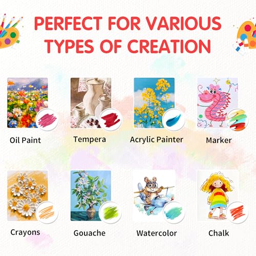 Image of FIXSMITH Canvas Boards for Painting 8x10 Inch, Super Value 2 Pack Paint Canvases, White Blank Canvas Panels, 100% Cotton Primed, Painting Art Supplies