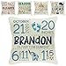 Personalized Throw Pillow Covers for Kids Room - Customize Pillowcase Gifts for Newborn Baby, Baby Shower and Birthday - Custom Home DÃ©cor Cases - Unisex Girl or Boy Nursery Baby Info Room Decoration
