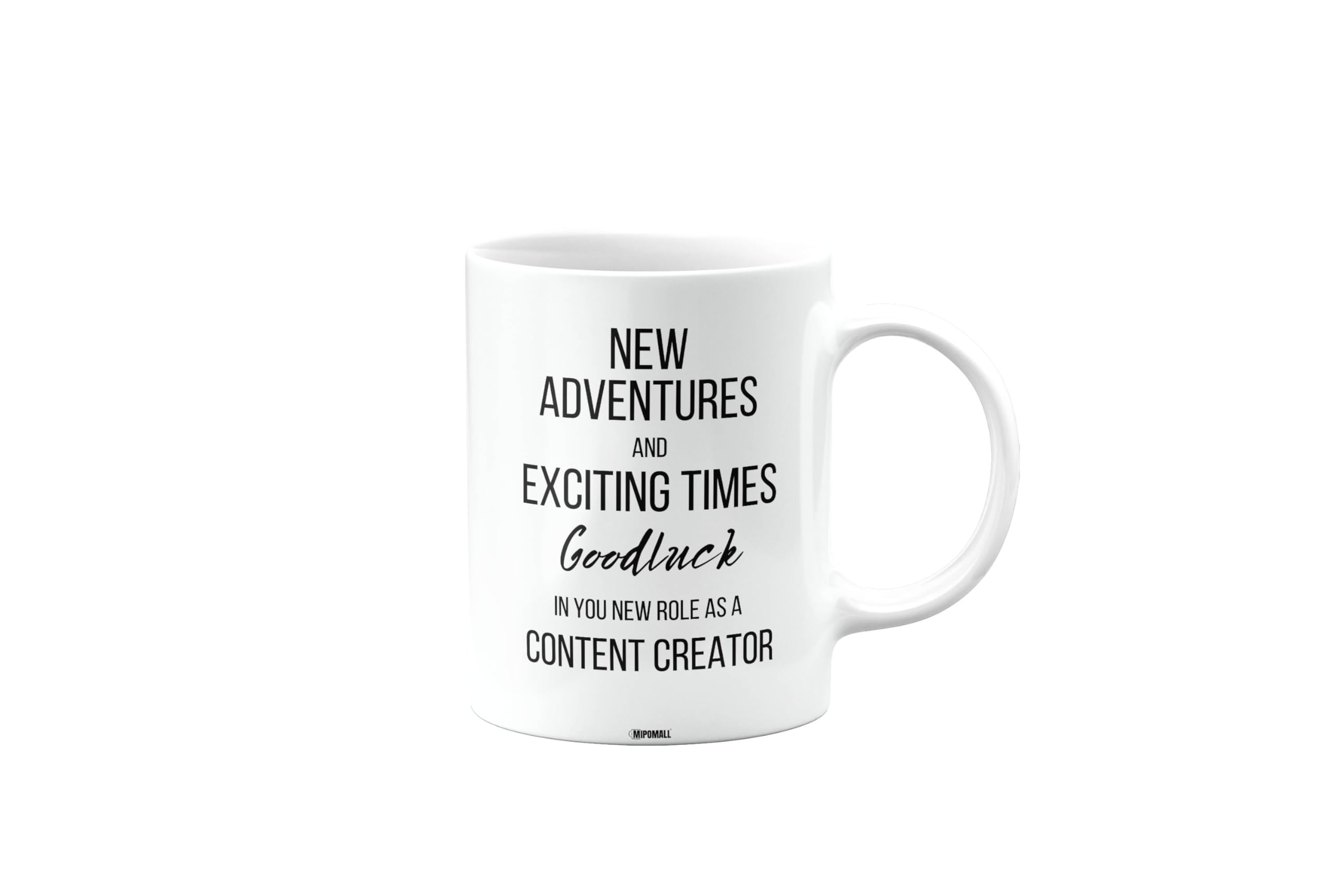 MIPOMALL New Job or Career Mug Present for Content Creator, Leaving or Graduation or Goodluck Gift for Colleagues Boss Friend Men Women, New Adventures, mm-CA_171_19
