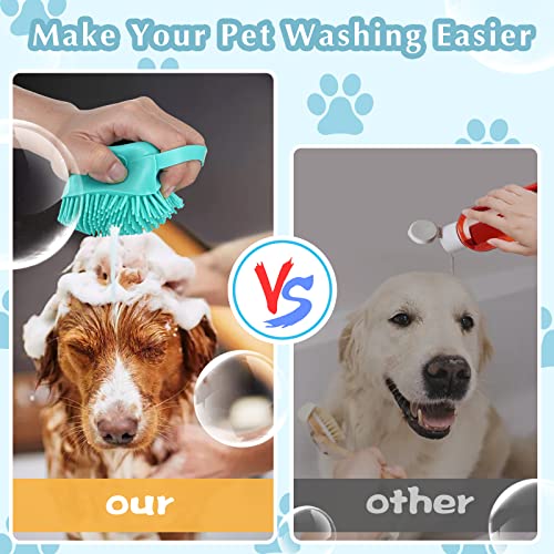 FUYIHGL Shampoo Bürste Bubble Brush für Baden Hundeseife mit Seifenspender Dusche Bürste Silikon mit Loop Handle für Haustiere Hunde Katzen Doggie