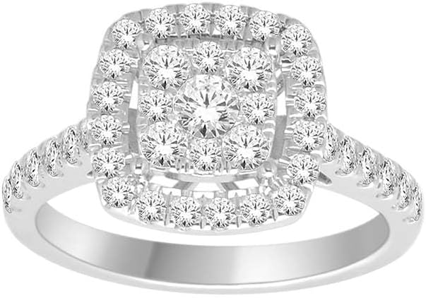 Jewels By Lux 14K White Gold 1.00 Cttw Diamond Ladies Ring