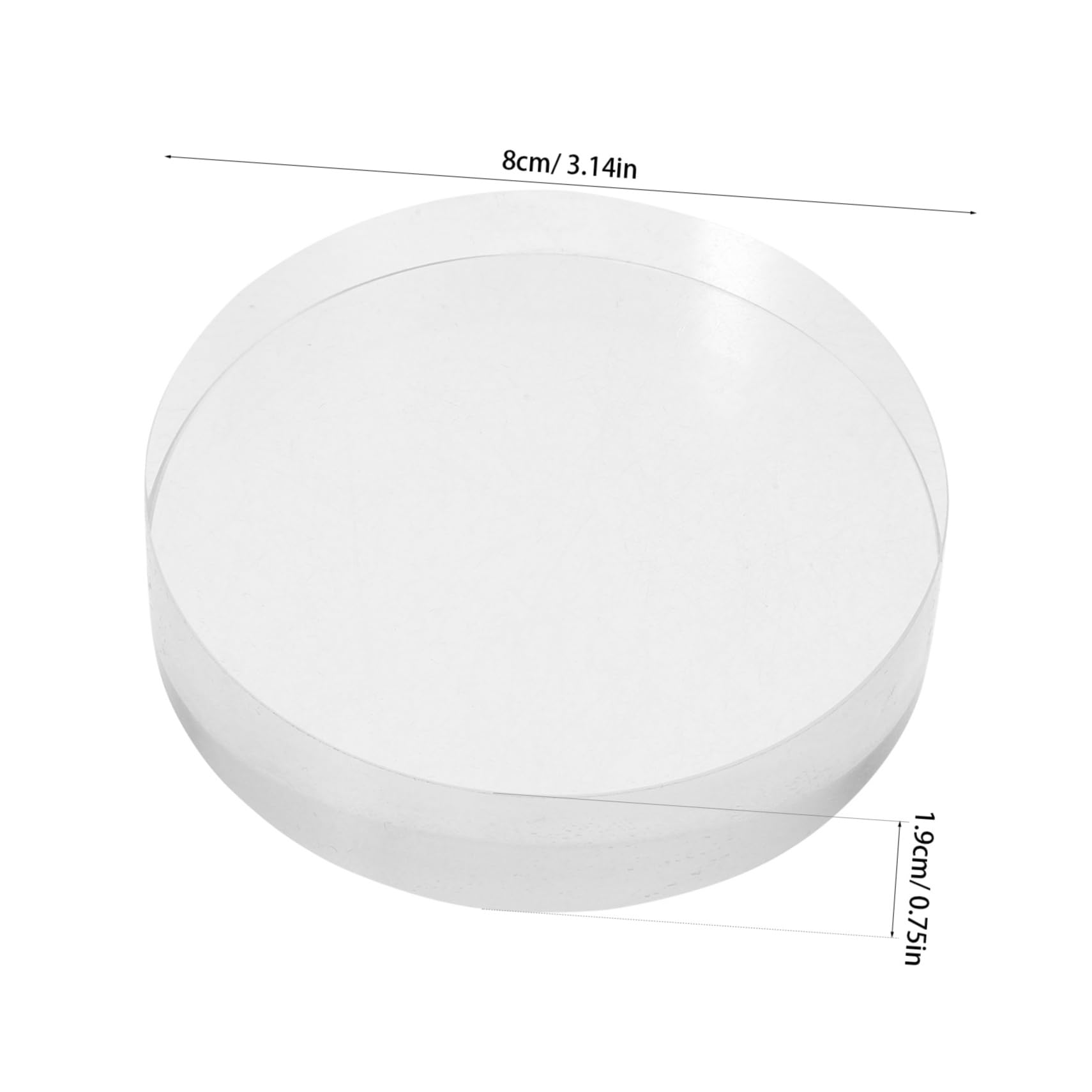 OSALADI Clear Crystal Glass Paperweight Elegant Round Decorative Block for Office Desk for Home Decor and Calligraphy Smooth Surface Enhances Any Space