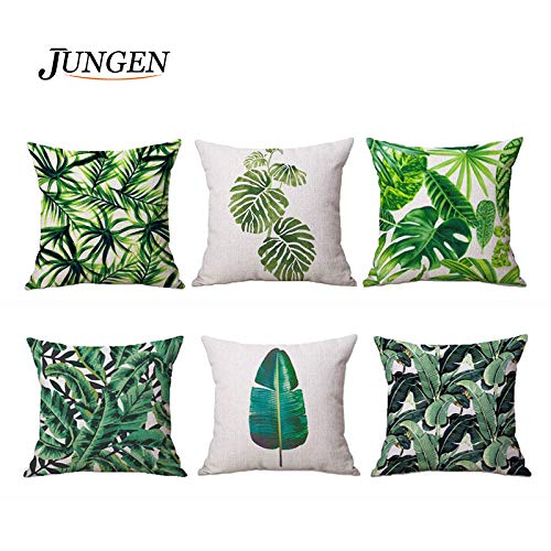 JUNGEN Funda Almohada 45x45cm Funda cojín Tropical