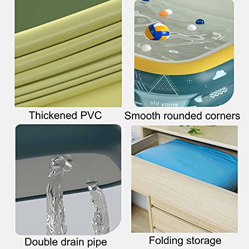 SHWYSHOP Tragbarer Lounge-Pool im Freien Dreischichtiges tragbares PVC-Easy-Set-Schwimmbecken Oberirdische Pools mit… – Bild 4