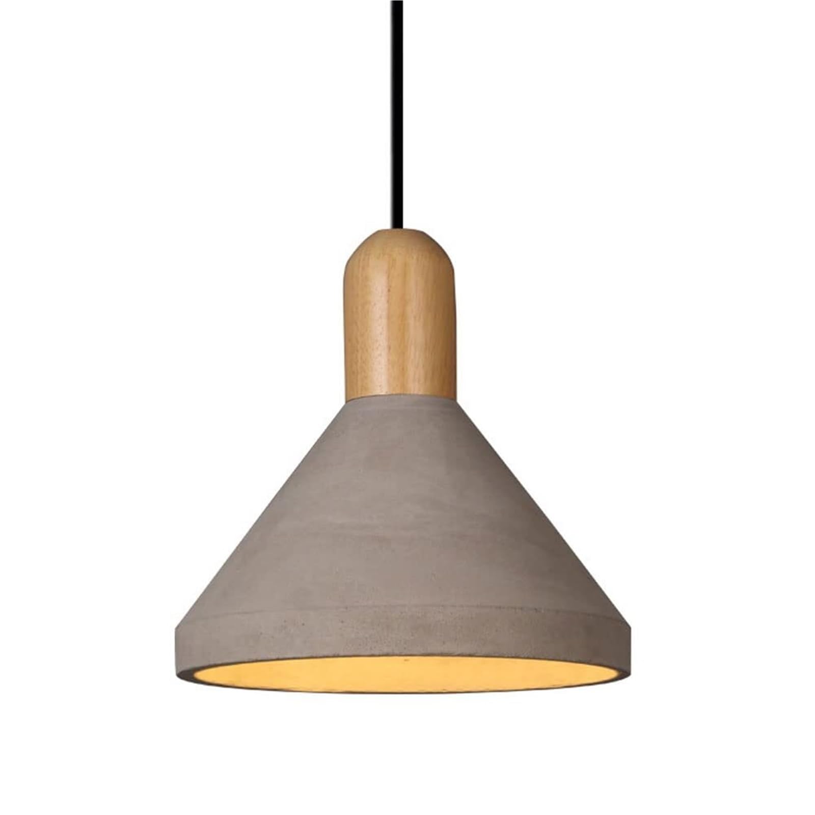 KHUKHU Industrial Hanging Light,Cement Color Pendant Lamp Shade,Vintage Grey Chandelier,Restaurant Bar Kitchen Dining Room Ceiling Decoration Light Fixtures