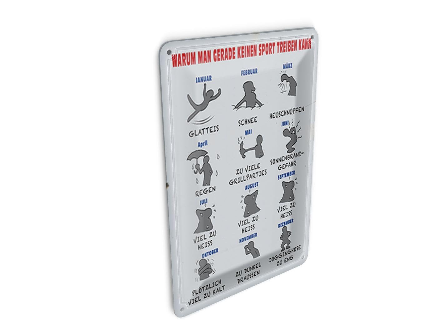 Femer Tin Postcard Notice 10 x 14 cm Reasons No Sport to Drive Decorative Sign