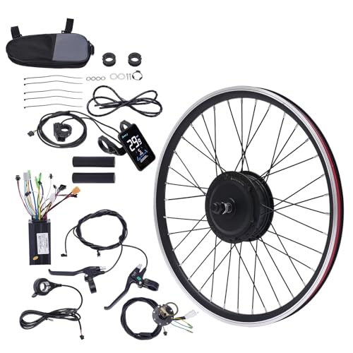 Kit Motor para Bicicleta, 36V 500W Kit Rueda Delantera Eléctrico Bicicleta, Motor Electrico Bicicleta Capacidad de Carga 120kg, Motoren con Pas Controlador de Modo Dual (27.5 Pulgadas)