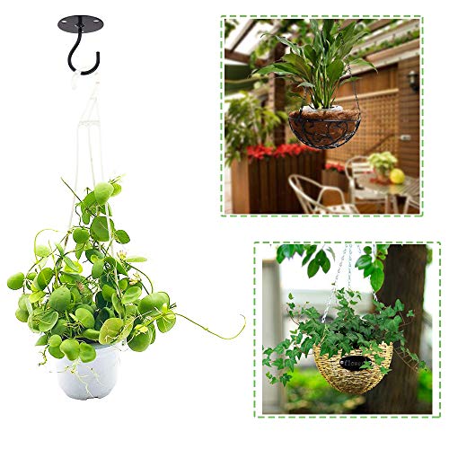 3 Pcs Wall Mount Ceiling Hooks Wall Hooks for Plant Indoor Ceiling Hooks,Wall Hooks with Ceiling Installation Cavity Wall Fixing Accessories Suit for Hanging Plants,Bird Feeder,Holiday Decorations - Thumbnail 4