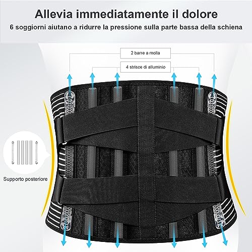 FREETOO Fascia Lombare Posturale, Regolazione della Fascia Schiena per Uomini e Donne, Posturale Cintura Lombare Utilizzare per Sport