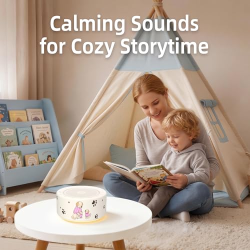 Image of Kipcush White Noise Machine for Baby & Adults, Sleep Sound Machine with 30 Soothing Sounds, 8-Color Night Light, Memory Function, White Noise for Sleeping, Nursery, Office, Travel, Relaxation