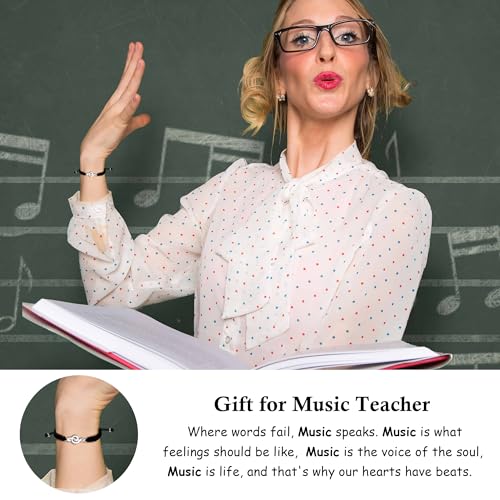 SmileBelle Music Gifts for Women and Men, Music Guitar Gifts Teacher Appreciation Bracelet as Marching Band Jewelry Concert Essentials for Choir Student Musical Lovers4