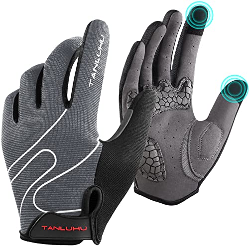 Image of Tanluhu Cycling Gloves Mountain Bike Gloves Half Finger Road Racing Riding Gloves with Light Anti-Slip Shock-Absorbing Biking Gloves for Men and Women