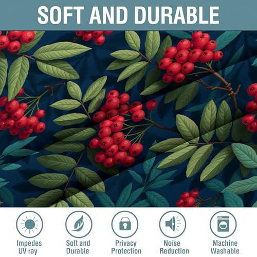 Rideaux de qualité supérieure à œillets motif plantes pour intérieur chic - 7