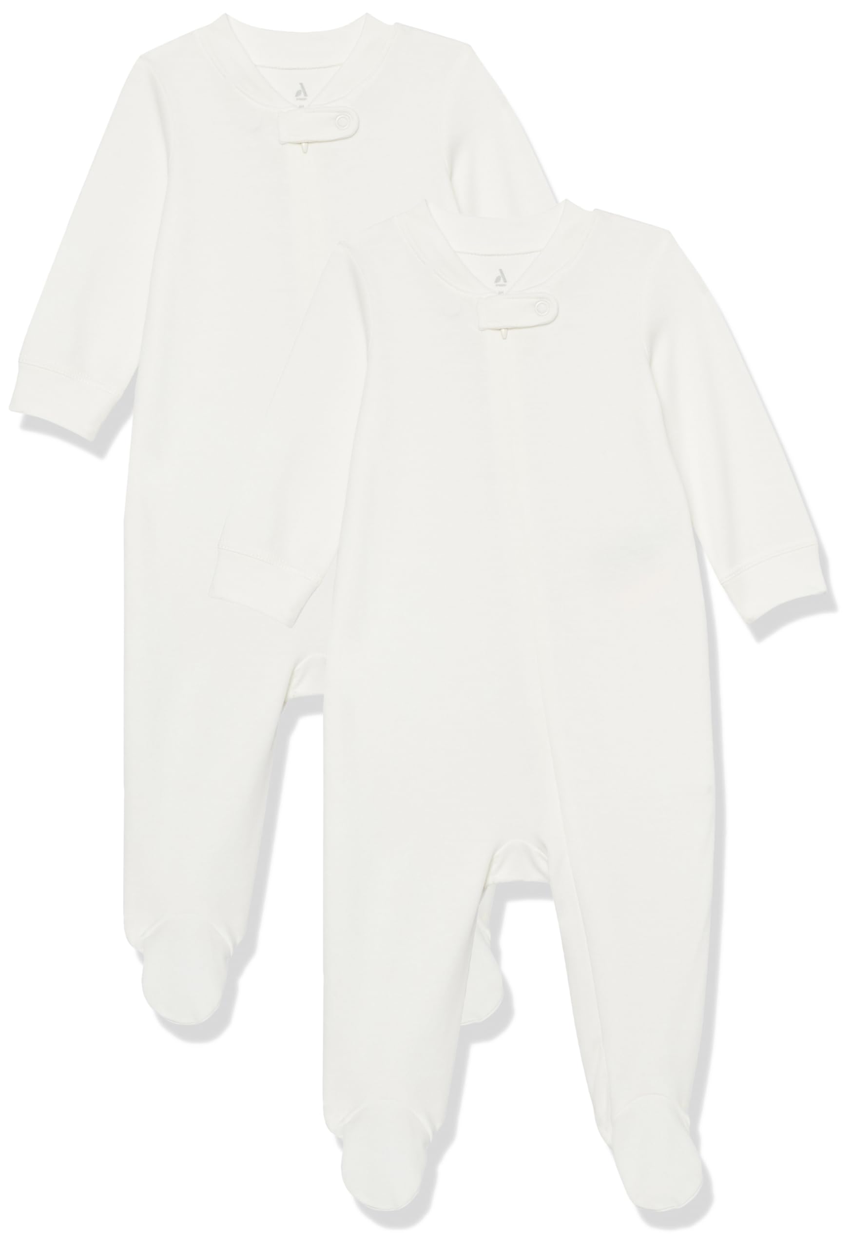 Amazon Essentials Unisex Babies' Organic Cotton Footed Sleep and Play (Previously Amazon Aware), Pack of 2
