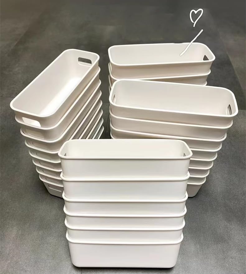 NCRGB 14 Contenitori Plastica,Vari Colori Scatole Portaoggetti,Cestini Portaoggetti,Contenitori Bagno,Cestino Portaoggetti,Storage Box Per Bagni,Camere Da Letto,Cucine Con Maniglia