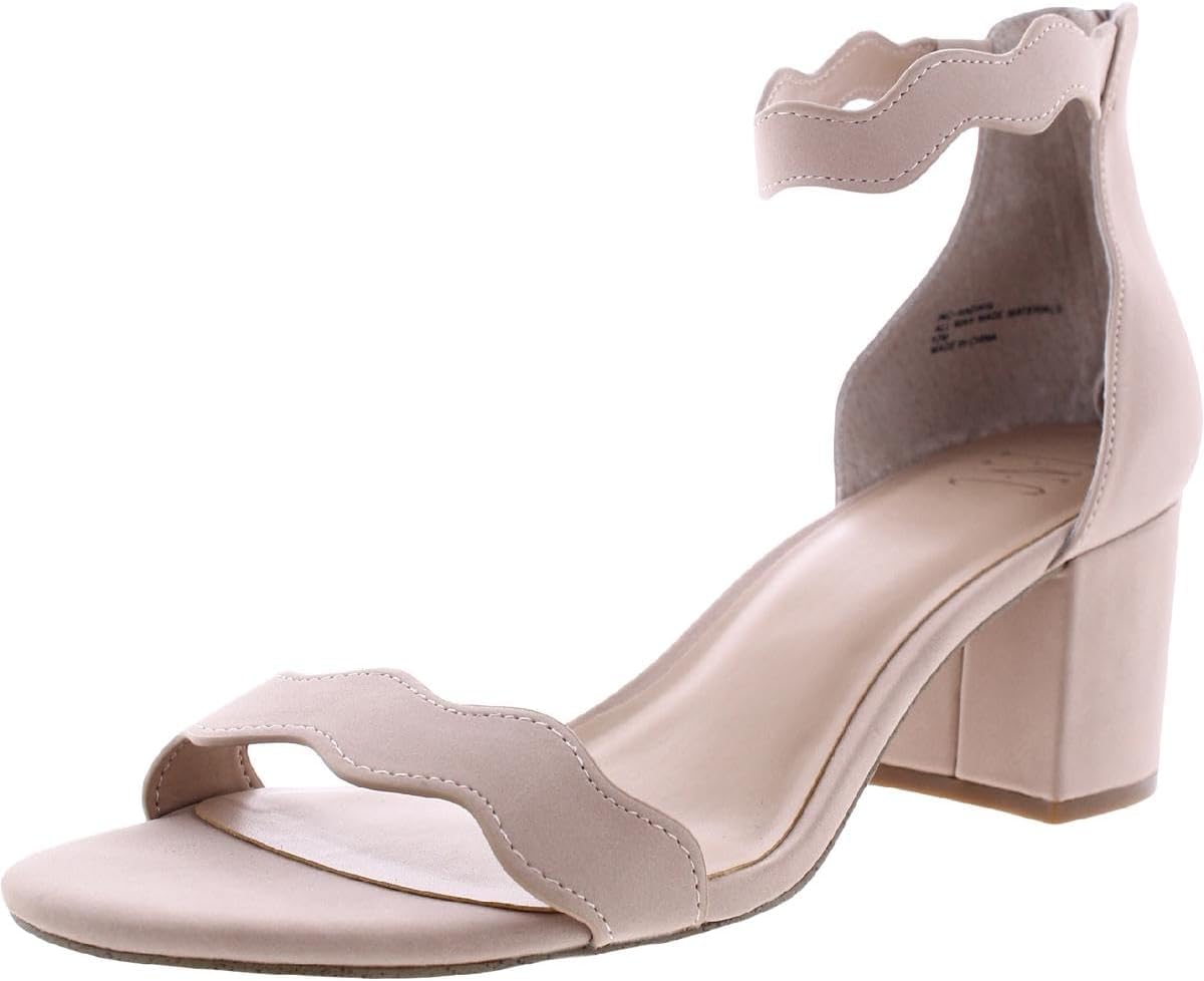 Cufflinks Inc. INC Womens Hadwin Faux Leather Block Heel Heels Pink 8 Medium (B,M)