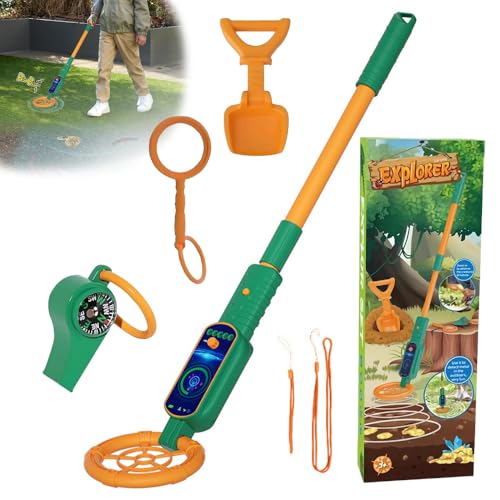 Hojalis Metalldetektor Für Kinder Metalldetektor Kinder Einstellbar Einstellbar Von 60-80cm Kinder Metalldetektor Mit Lupe Und Schaufel Metal Detector Kids Für Die Erkundung Im Freien